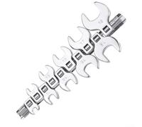Lagomloot Juego de 10 llaves de pata de gallo de 3/8 de 10 a 19 mm, estilo métrico ajustable para aplicaciones de kit de herramientas resistentes a la corrosión