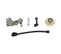 Lagomloot Kit de accionamiento de aceite para motosierras chinas 45CC 52CC 58CC Modelos 4500 5800, Piezas de repuesto del tubo del filtro de aceite del engranaje de tornillo sin fin del ABS del Metal