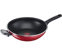 Lagostina Cucina Mediterranea - Wok para inducción con mango, aluminio antiadherente, color rojo, 30 cm de diámetro