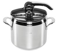 Lagostina Diva Olla a Presión 7L Acero Inoxidable con Cesta Incluida con Base Lagofusion® y 2 Válvulas de Presión, Compatible con Inducción