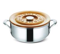 Lagostina Heritage Risottiera - Olla para risotto con tapa de Maple y Madera, 24 céntimos, 3,5 litros
