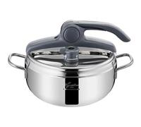 Lagostina Irradial Control Lagoeasy'UP Olla a Presión 3,5 L en Acero Inoxidable 18/10 Ø 22 cm, Olla Inducción y Gas, Apertura Fácil de la Tapa, Base de Triple Capa Irradial Plus