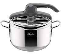 Lagostina Irradial Control Lagoeasy'UP Olla a Presión 5 L en Acero Inoxidable 18/10 Ø 22 cm, Olla Inducción y Gas, Apertura Fácil de la Tapa, Base de Triple Capa Irradial Plus