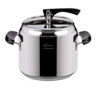 Lagostina - Olla a presión La Classica Lagofusion, olla a presión Ø 24 cm, capacidad 9L, con cesta, libro de recetas y ecodosis, asas de baquelita, válvula de peso y fondo Lagofusion