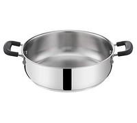 Lagostina Práctica cacerola de acero 18/10 con asas dobles de silicona, olla para inducción, gas y horno hasta 210°, 24 cm