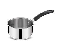 Lagostina Práctica cacerola de acero 18/10 con mango largo de silicona, olla para inducción, gas y horno hasta 210°, 16 cm