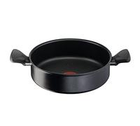 Lagostina Rigenera Green - Cacerola baja antiadherente de aluminio 100% reciclado, diámetro de 24 cm, olla de inducción de gas y horno, indicador de cocción Thermosignal, revestimiento antiarañazos,