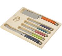 Laguiole Jean Dubost 97.366 Queso Cuchillo Set Londres en Caja, 6 Piezas, ABS, Colores Surtidos