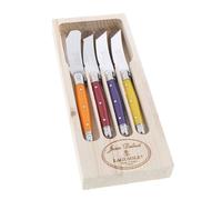 Laguiole Jean Dubost 97455 - Estuche con 4 Cuchillos para Untar (Mango de plástico ABS), Multicolor