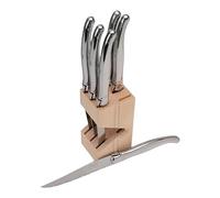 Laguiole Jean Dubost - Bloque de Cuchillos de Carne de Acero Inoxidable, 6 Unidades