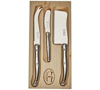 Laguiole Jean Dubost - Juego de Cuchillos para Queso de Acero Inoxidable, 3 Unidades
