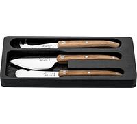 Laguiole Style de Vie Innovation Line - Juego de cuchillos para queso (3 piezas, madera de roble)