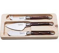 Laguiole Style de Vie Juego de cuchillos para queso, 3 piezas, color madera