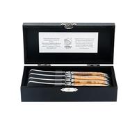 Laguiole Style de Vie Luxury Line - Cuchillo de mantequilla (4 piezas, madera de olivo)