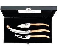 Laguiole Style de Vie Luxury Line - Cuchillo para queso (3 piezas, madera de roble)