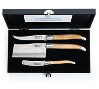 Laguiole Style de Vie Luxury Line - Cuchillo para queso (3 piezas, madera de roble)