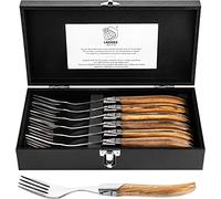 Laguiole Style de Vie Luxury Line - Tenedores (6 piezas, madera de olivo)