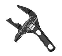 LAJHDCG Llave ajustable de aleación de aluminio, mandíbula ancha, llave Universal de 6-68mm, herramienta de reparación for tornillo de tubería de agua y baño(Curved toothed Black)