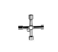 LAJHDCG Llave multifunción for interruptor cruzado de electricista, fontanero, llave triangular cuadrada Universal for radiador de purga de tren de Gas (4 en 1)(Circular hole 5pcs)
