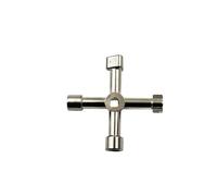 LAJHDCG Llave multifunción for interruptor cruzado de electricista, fontanero, llave triangular cuadrada Universal for radiador de purga de tren de Gas (4 en 1)(Square hole)
