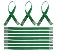 LALADEFIEE 10 Mini Bufandas Navideñas de Tejido Suave en Color Verde, Accesorio Multifuncional para Muñecas y Botellas de Vino en Fiestas de Navidad