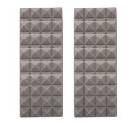 LALADEFIEE 12 Paneles Acústicos Piramidales 5 Cm, Espuma Insonorizante Gris Ignífuga, Cojines de Absorción de Sonido para Estudio, Grabación y Aislamiento Acústico de Paredes