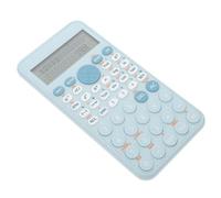 LALADEFIEE Calculadora Científica, Calculadora de Funciones Portátil, Azul, Pantalla Grande y Clara, Material PS, Pila de Botón, para Concurso Matemático y Examen de Contabilidad