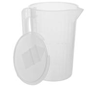 LALADEFIEE Jarra Resistente Ml Blanco Plástico Medidora Deslizante de de 2000 Tapa Fácil de Limpiar en y para Uso Diario Cocina y Repostería Reutilizable