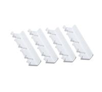 LALADEFIEE Perchas de Pared Multifuncionales de Color Blanco Adhesivo Fuerte para Enchufes, Soporte Plástico Resistente para Almacenamiento sin Perforación, Pack de 4 Unidades