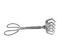 LALADEFIEE Pinzas para Cangrejos, Pinza de Garra de Pescado de Hierro, Plata, Diseño Antideslizante y Antiquemaduras, para Cangrejos y Peces, Cocina y Fiestas de Marisco al Aire Libre