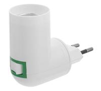 LALADEFIEE Portalámparas Interruptor Integrado E27, Adaptador Base Roscada para Bombillas LED, Uso en Espacios Interiores como Oficina y Taller