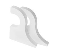 LALADEFIEE Soportes de Madera para Barra de Cortina 2 Piezas Acabado Elegante y Protección para Cortinas y Manos, Ideales para Sala de Estar y Hotel Color Blanco