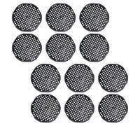 LALAFINA 12 Piezas Tapa de Malla para Desagüe Redonda de Plástico Negro | Inserto de Malla para Agujero, Reduce Pérdida de Tierra, Reutilizable, Compatible Mayoría de Macetas