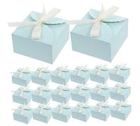 LALAFINA 20 Piezas Cajas de Obsequio Cuadradas Plegables para Joyería Festivales Cumpleaños Cajas de Obsequio Pequeñas Tapa para Despedidas de Soltera