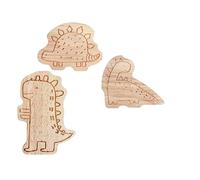 LALAFINA 4 Ganchos de Pared para Colgar Objetos Pequeños Diseño de Dinosaurio de Madera Adhesivos Perforar en Habitación Infantil y Decoración del Hogar