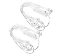 LALAFINA Cable Interruptor Transparente de 1.8 Metros para Lámpara Cable de Alimentación de Luz Enchufable y Material de PVC y Cobre Flexible Adecuado para Luz de Escritorio