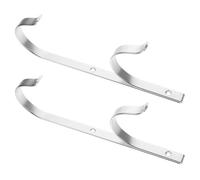 LALAFINA Colgador de poste de piscina de aleación de aluminio, 1 par, para poste telescópico, red de skimmer, herramientas de limpieza, gancho de secado para suministros de piscina