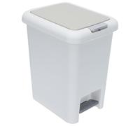 LALAFINA Cubo de Basura Pedales 8l de Plástico Blanco, Diseño Creativo | Ahorra Espacio, Resistente a Impactos, para Hotel y Oficina, Estilo Práctico y Clasificador