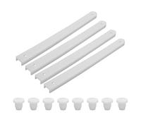 LALAFINA de Guías Deslizantes Ideales de Plástico Blanco 2 Juegos para Cajones Flexibles y Ecológicos para Tocadores y Armarios