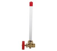 LALAFINA Indicador de Nivel de Agua Medidor de Nivel de Agua Cisterna Plástico Cobre E Hierro Transparente Alta Sensibilidad Resistente a Altas Temperaturas para Tanque y Caldera Uso