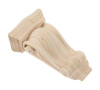 LALAFINA Ménsula de madera decorativa estilo europeo, aplique tallado en madera, sin pintar, para estantes y paredes, decoración del hogar, hoteles y villas