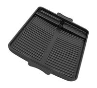 LALAFINA Plancha para Cocinar Parrilla Rectangular Coreana de Aluminio Negro, Antiadherente y Fácil de Limpiar, para Barbacoas al Aire Libre y Asado Familiar en Interiores