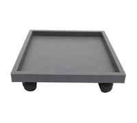 LALAFINA PP Resina Bandeja para Macetas, 360 MM con Ruedas Base Cuadrada | Diámetro Interior 323mm, Fácil de Mover y Organizar, Soporte Rodante para Plantas de Interior y Balcón