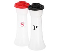 LALAFINA Salero y Pimentero Juego de 2 Tarros de Plástico Resistente Humedad de Condimentos Diseño Elegante y Práctico para Barbacoa y Picnic para Entusiastas Cocina