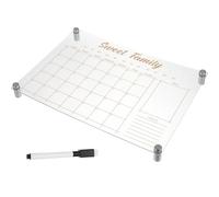 LALAFINA Tablero de Notas Acrílico Transparente de Borrado en Seco, Pizarra Acrílica para Nevera, Planificador Semanal, Fácil de Limpiar, para Fiesta y Boda