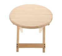 LALAFINA Taburete Madera Plegable para Uso Doméstico, Diseño Redondo Antideslizante, Compacto y Multiusos Adecuado para Cambiar Zapatos Hogar