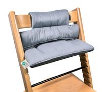 LaLoona Cojín Trona Evolutiva de Madera para Stokke Tripp Trapp, Impermeable, Lavable OEKOTEX Standard 100 - Gris Revestido