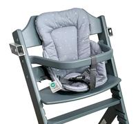 LaLoona Reductor para Trona Bebeconfort/Safety 1st Timba, Cojin Trona Madera, Reductor de Asiento para Trona Evolutiva OEKO-TEX 100, No Irrita la Piel, Lavable - Gris