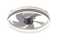 Lalumia Lámpara Ventilador Techo LED 39"/20", 40W, Motor DC , 6 Velocidades, CCT Ajustable 3000K-6000K, Blanco/Negro