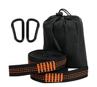 LAMA Paquete de 2 Correas para Hamaca con 2 Mosquetones de Gancho, Correas Colgantes de 300cm con Bolsa de Transporte, Extra Fuerte, Ligero y Apto para árboles, Accesorios para Hamaca, Columpio